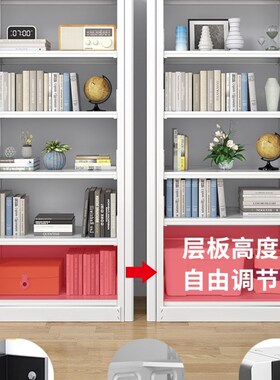 苏州图书馆单双面五层钢制书架阅览室铁皮收纳架家用书房资料架子