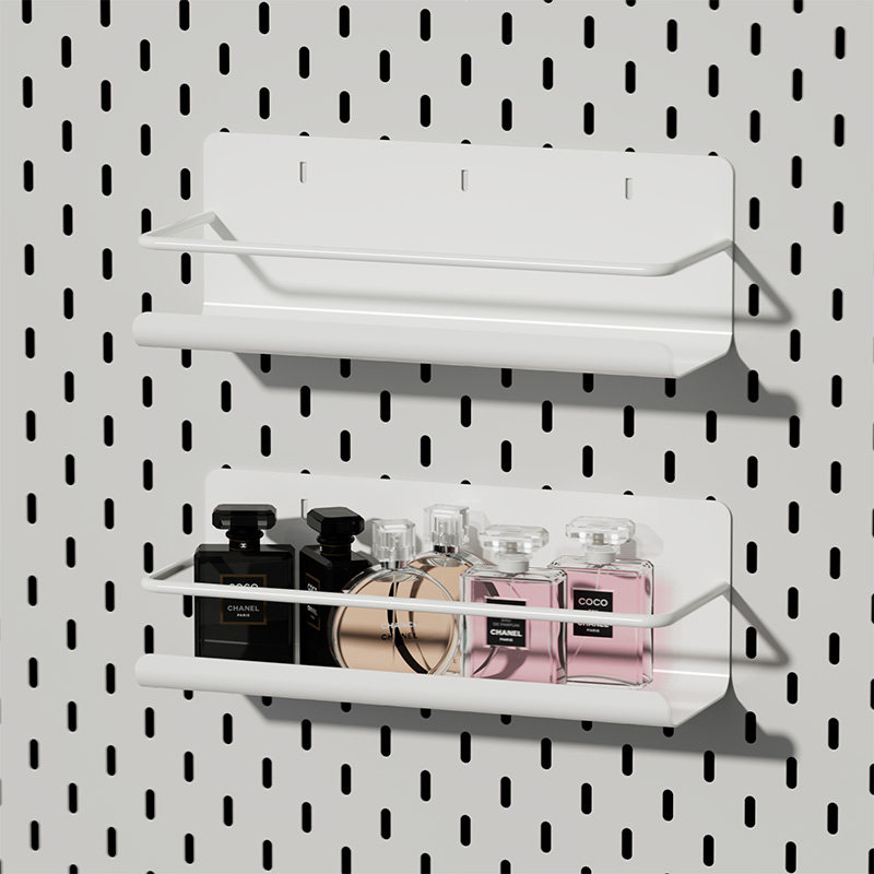 Perforated board accessories, bars, large shelf, hook, storage box, hanging basket, wall-mounted punch-free shelf, customized shelf