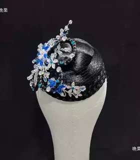 民族古典舞蹈胶州秧歌一条大河剧目头饰艺考独舞表演头饰