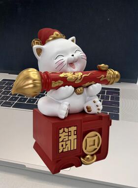 招进财开宝猫业前台办公室入口桌面家居风水装饰吉礼品工艺品祥DK