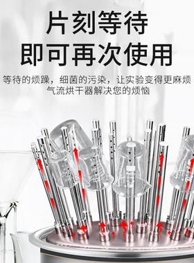 析牛玻璃气流烘乾器实验室12/20/30多孔试管烧瓶仪器不锈钢乾燥器