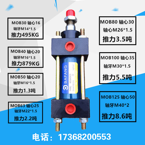 轻型油缸/拉杆式液压油缸MOB50X50/75/100/125/150/200/225/300 - 图0