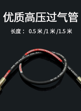 二氧化碳氧气氩气瓶高压过气导气管大瓶转小瓶充气过桥高压软管