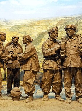 定制大型铸铜人物雕塑知青下乡支教文化小品玻璃钢农村发展摆件