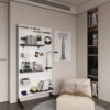 Iron hole board bookshelf vertical floor display rack hole E board floor standing wall rack screen partition rack
