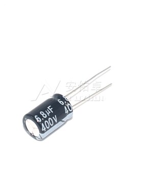 直插电解电容器 6.8UF 50V 100V 400V 20% 体积5*11 8*12MM低频