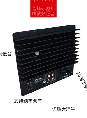 500W重低音炮环牛功放板有源功放板纯低音A1943 C5200单声道220V