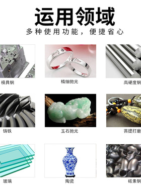 金刚石合金打磨头3mm柄套装金刚砂金钢玉石电磨圆形磨针磨棒