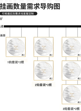 挂画器轨道 防脱落挂画钩 水兵钩挂镜线 水兵挂钩 挂画绳挂画线