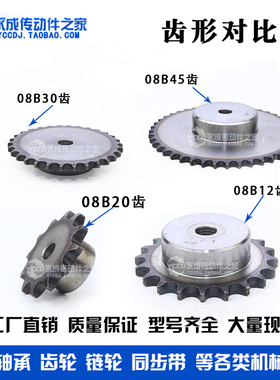工业链轮08B15T 链轮4分15齿 齿外径64 台轮 节距12.7