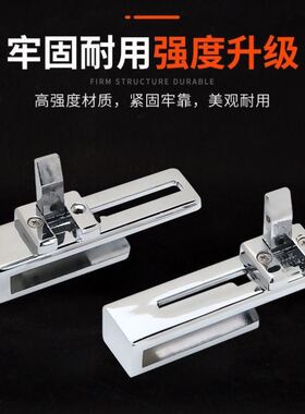 玻璃推拉门锁扣免打孔免打孔浴室玻璃移门锁推拉隔断门卫生间玻璃