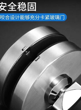 玻璃门锁推拉玻璃锁双门免开孔不锈钢店铺中央锁单门双开门锁
