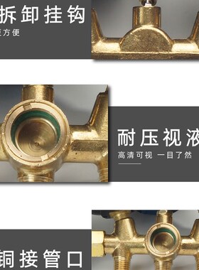 汽车空调加氟双表压力表R134冷媒雪种表加液双表阀加氟工具套装
