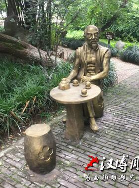 玻璃钢仿铜人物雕塑磨刀主题雕塑公园园林景观雕塑大型加工案例