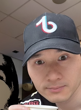 抖音帽子！绣抖音标棒球帽可调节