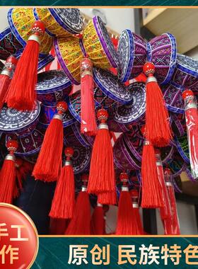 纯手工传统布艺铜鼓挂件中国风广西壮族民族特俗摆件工艺品挂饰
