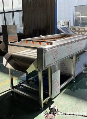 甄选自动去皮毛刷清洗机 土豆毛辊清洗加工成套设备厂家效全自动