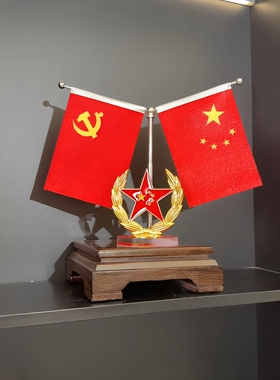 家有红旗！！万事无人欺红旗摆件