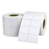 Select bright white double row blank pet self-adhesive label waterproof tear-proof and temperature-resistant barcode paper label paper sticker