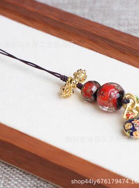 甄选雍款香灰琉璃手机链吞金兽提包挂坠小饰品学生生日礼物汽车钥