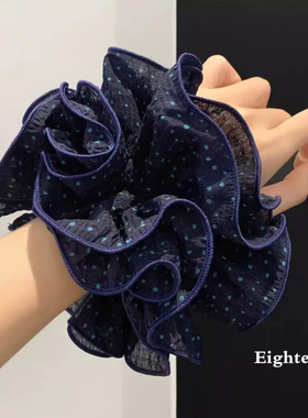 高端碎花复古发圈女大肠头花大号