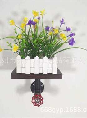 铁艺水管层板书架墙上置物架墙壁花架七字隔板搁板隔板壁挂置物架