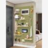Solid wood hole board custom wall storage rack living room wall hanging partition storage shelf background wall simple wooden book