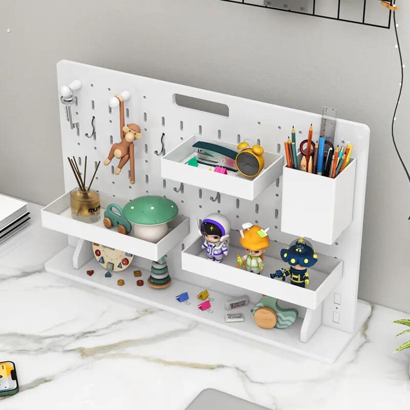 Desk blocking artifact hole board desktop rack office workstation decorative partition home dormitory storage