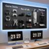 Esports room hole board custom black wall storage rack computer desk wall storage rack iron stainless steel punching board