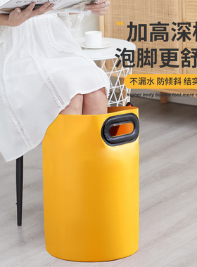 双人泡脚桶保温可折叠盆便携加长款泡脚袋泡脚盆高深桶过小腿水桶