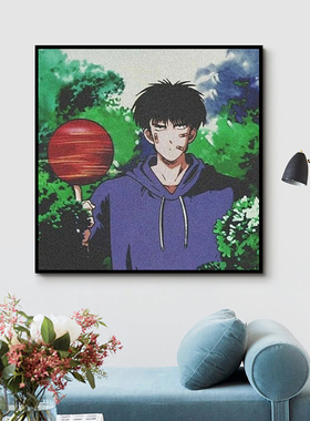 灌篮高手diy数字油画 手绘填涂色丙烯油彩画 樱木花道流川枫晴子