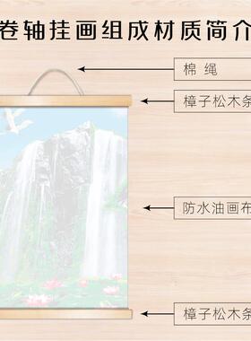 万般皆下品唯有读书高学生励志书法名言佳句实木卷轴书房装饰挂画