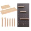 Solid wood hole board accessories wooden stick log matchstick universal round hole wooden stick pendant wooden laminate storage hook