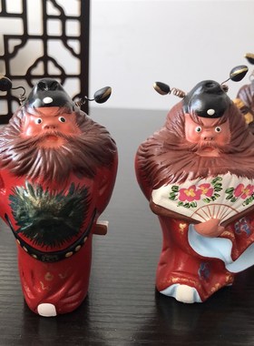 钟馗 泥人张品国特面手工艺中彩塑泥人桌色小摆件