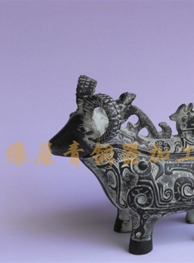 青铜工仿古家居摆羊洋洋得意发大财件觥客厅办公室桌面摆设器艺品