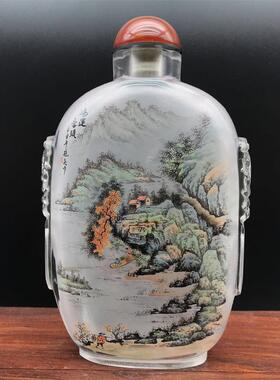 鼻烟壶内画兽头壶纯手工特色家居创意摆件商务外事礼品瓶内画