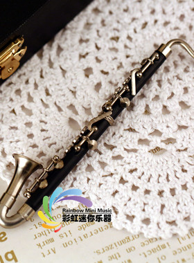 迷你乐器模型低音黑管模型摆件送男女朋友老师生日礼物家居摆件