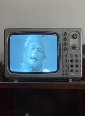 70-80年代旧黑白电视机老式黑白电视机怀旧老物件复古怀旧摆件橱