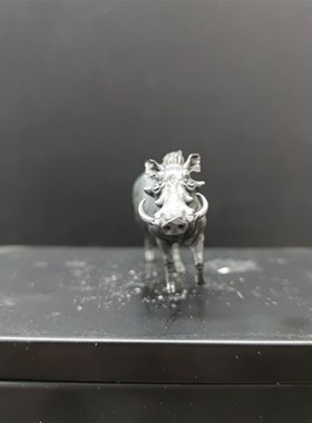 黄铜做旧野猪豪猪摆件盆园庭院花栽盆景园艺装景微景观动物造饰品
