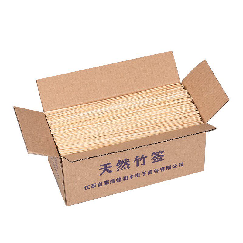 Commercial barbecue bamboo skewers whole box skewers grilled sausage fried sub gluten skewers mutton skewers barbecue equipment disposable skewers