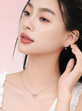 【鞠婧祎同款】蝶梦蝴蝶结项链女