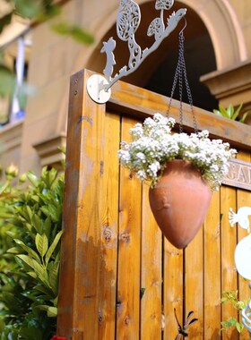 垂吊植物花盆挂架 民宿咖啡厅门头侧招庭院花园装饰壁挂支架