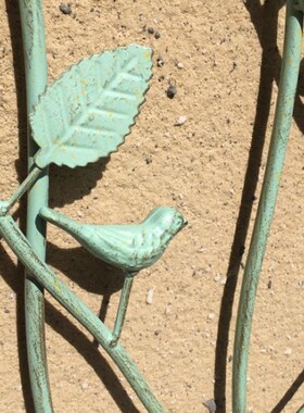 户外花园做旧复古董铁艺鸟爬藤架子支架植物爬藤架月季铁线莲花插