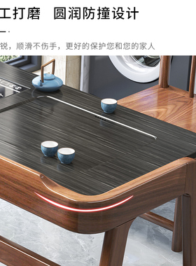 阳台茶桌椅组合新中式实木茶几茶具套装一体小户型客厅家用泡茶台