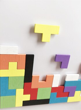 俄罗斯方块磁力冰箱贴把童年搬到冰箱上26个散块自由拼接图案固定