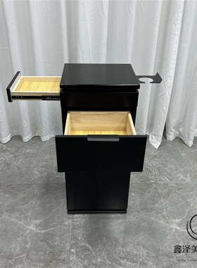 带插座理发店工具柜发廊专用镜台置物架美发剪发柜子美发店工具台