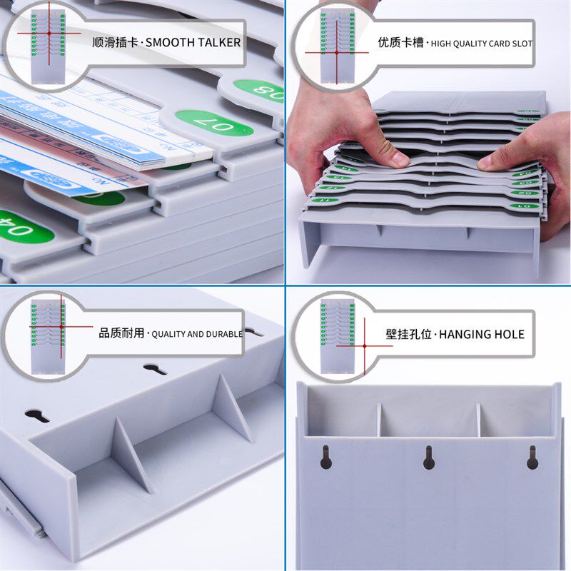 20-work combination attendance card rack telescopic punch card rack employee position card rack card slot plastic rack paper card holder
