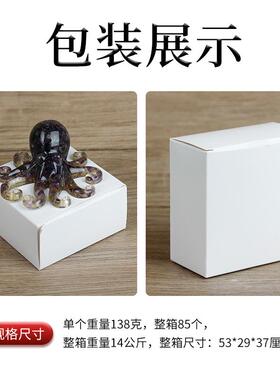 室然水晶碎石滴胶八爪鱼章鱼鱿鱼桌面摆台办公天艺工品精致摆件