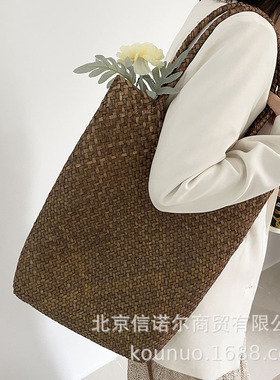 草编女包手提单肩包海边度假沙滩包夏季竹编包大容量编织
