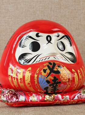 料式达摩必达猫头鹰摆件彩色本绘储蓄罐日手日理寿司店开业送礼